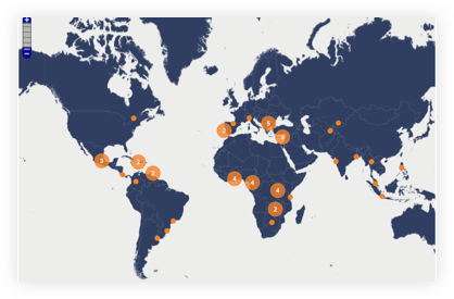 SPARC world map